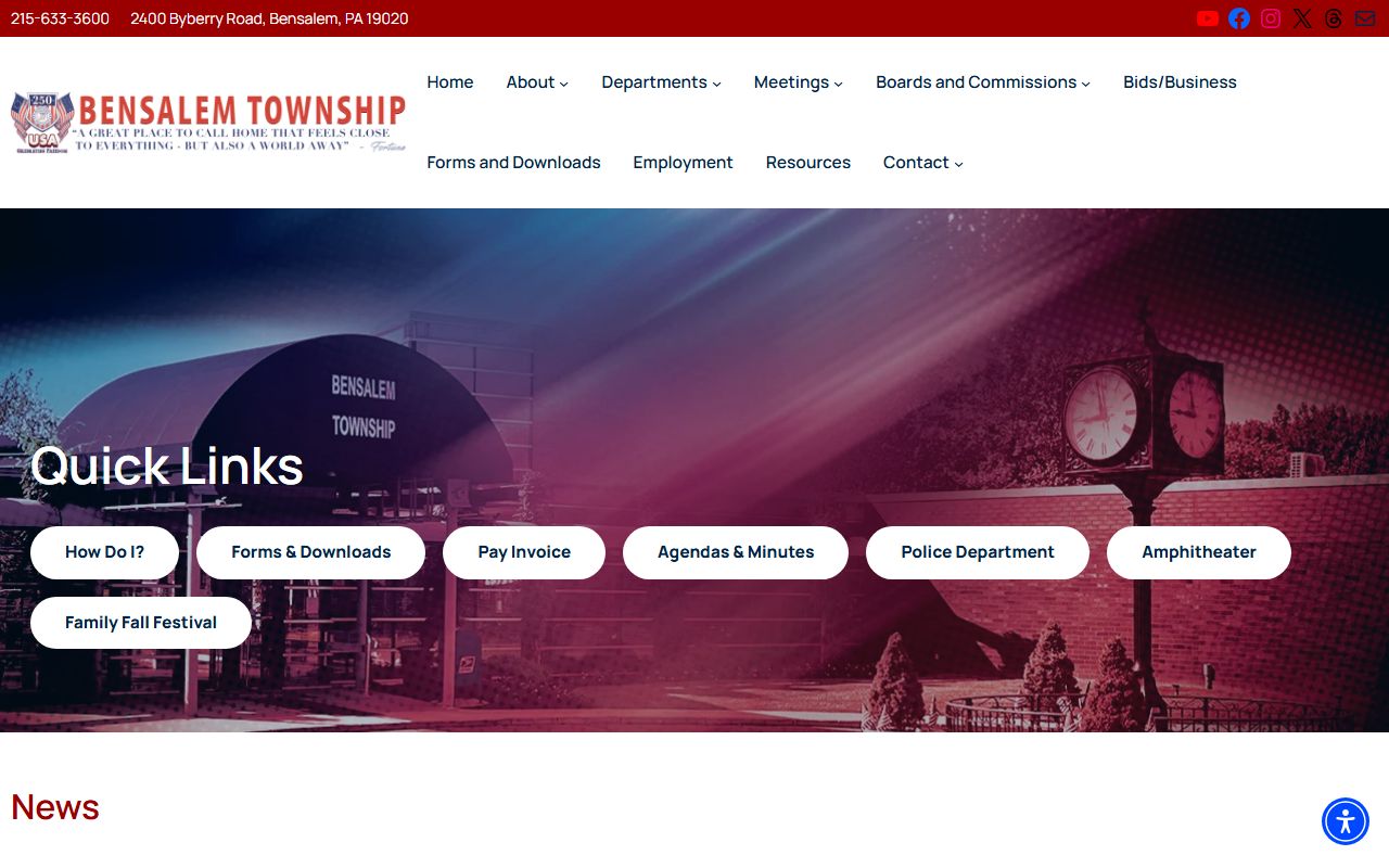 Bensalem Township property records and township offices