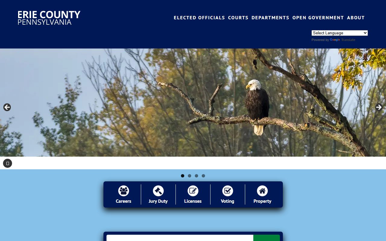 Erie County property records portal for Erie properties