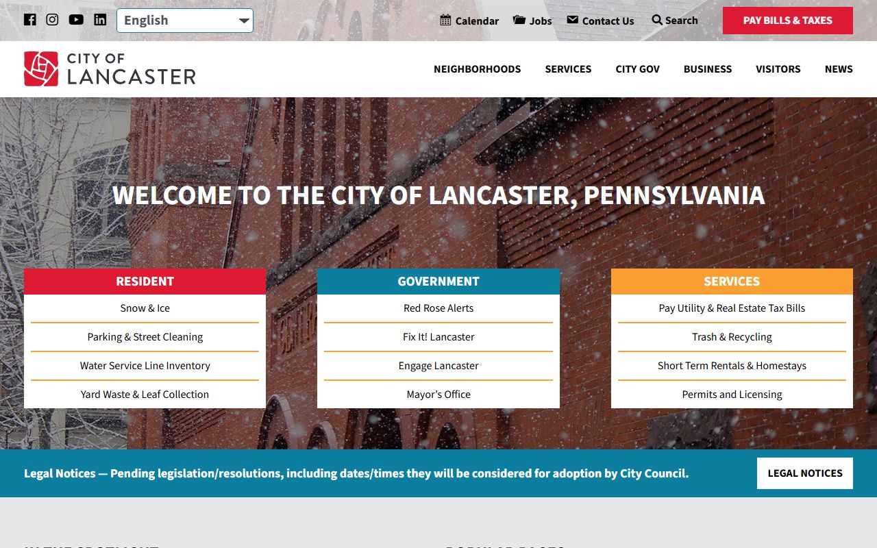 City of Lancaster property records and city offices