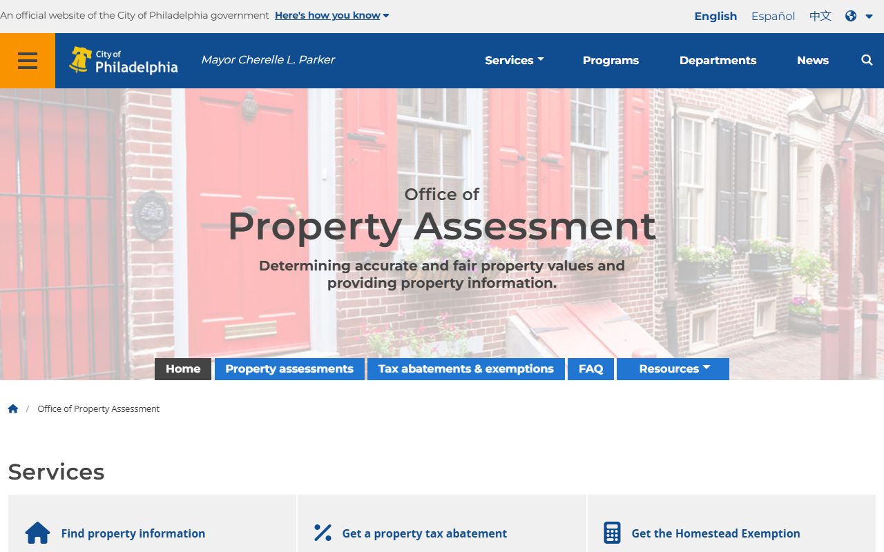 Philadelphia Office of Property Assessment records