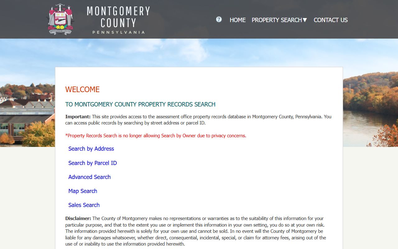 Montgomery County property records assessment search portal