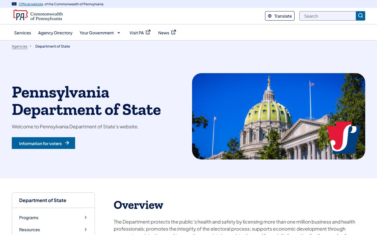 Pennsylvania Department of State UCC filings property records