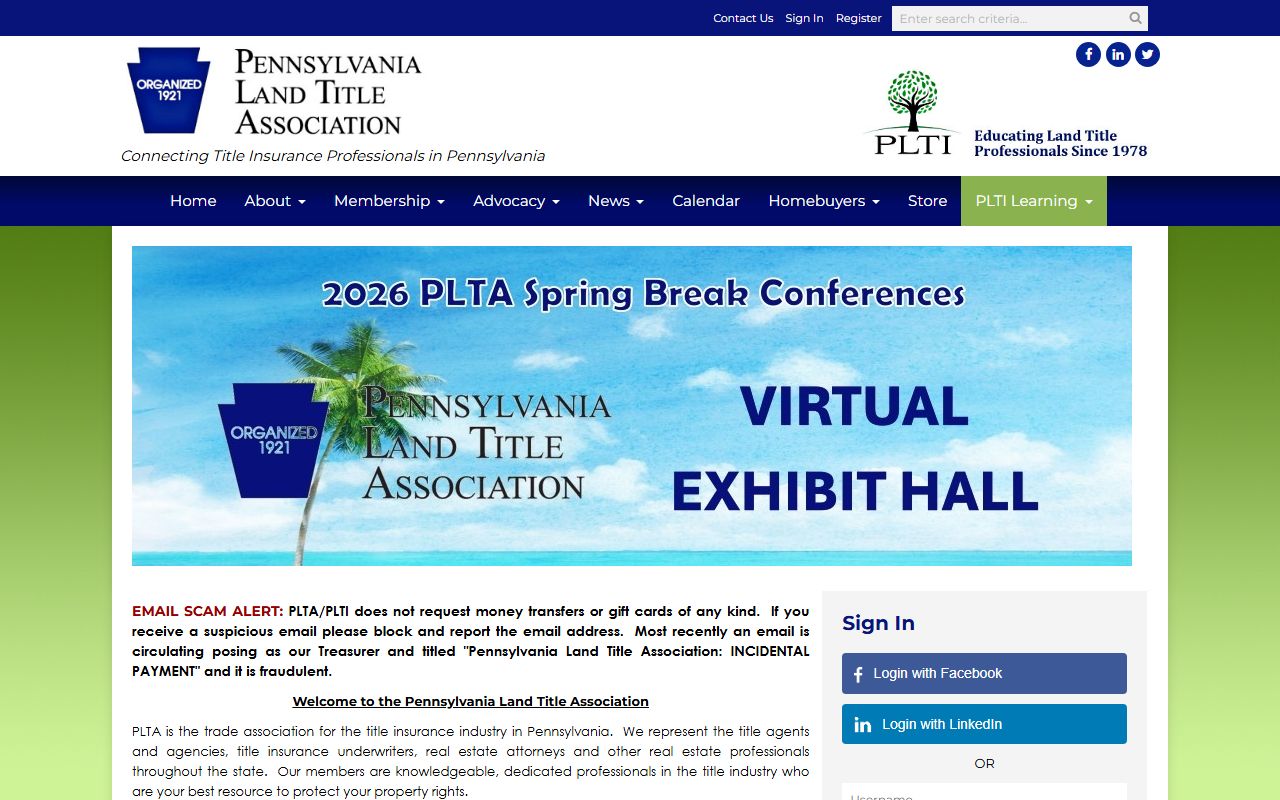 Pennsylvania Land Title Association property records resources